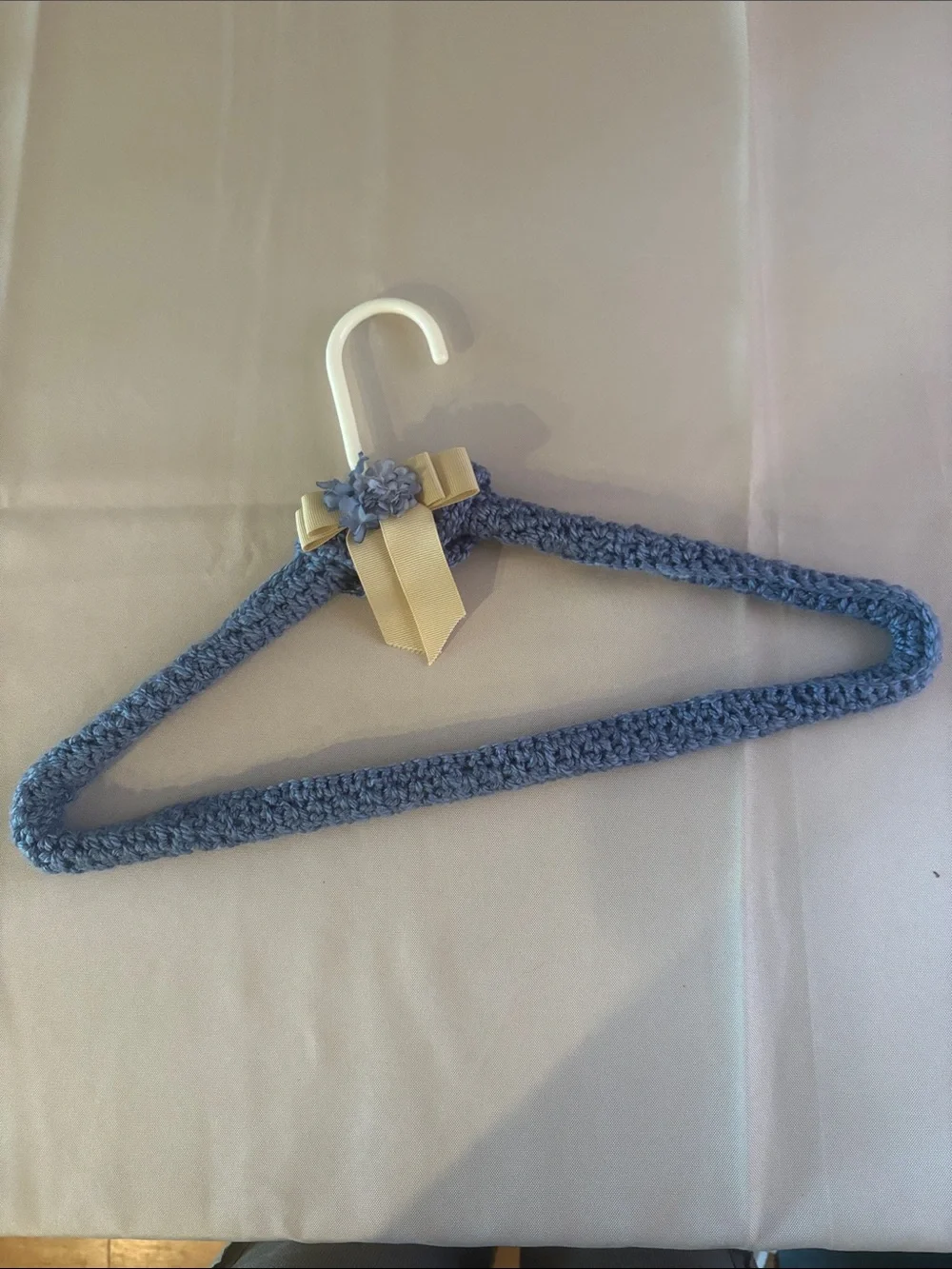 Vintage Crocheted Hangers Set - Yellow, Pink, Rose, Blue, Navy